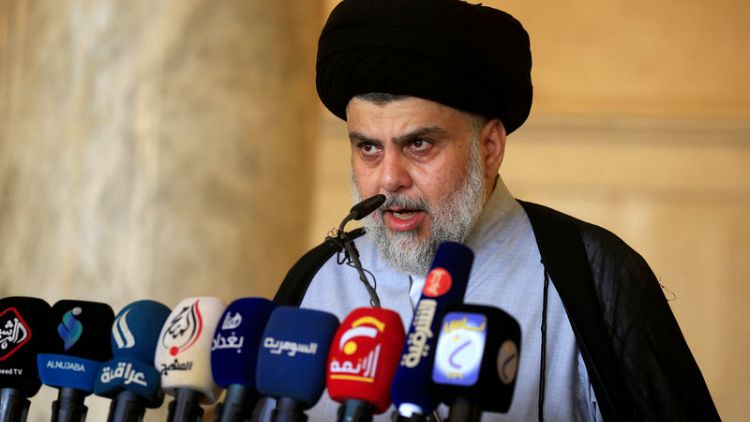رجل الدين الشيعي العراقي مقتدى الصدر يدعو لتشكل الحكومة في عشرة أيام