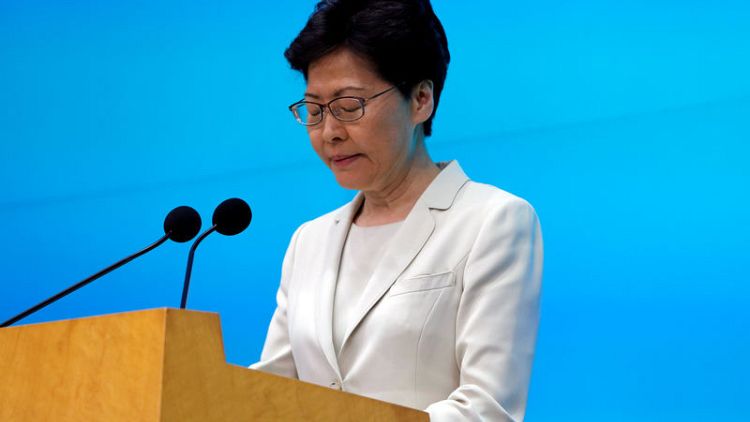Hong Kong leader apologises, says she has heard the people 'loud and clear'