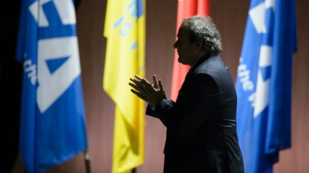 L'ancien président de l'UEFA Michel Platini lors du 65e Congrès de la Fifa à Zurich le 29 mai 2015 L'ancien président de l'UEFA Michel Platini lors du 65e Congrès de la Fifa à Zurich le 29 mai 2015