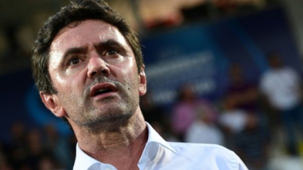 Le sélectionneur des Bleuets Sylvain Ripoll lors de la victoire sur l'Angleterre 2-1 lors de l'Euro à Cesena le 18 juin 2019 Le sélectionneur des Bleuets Sylvain Ripoll lors de la victoire sur l'Angleterre 2-1 lors de l'Euro à Cesena le 18 juin 2019