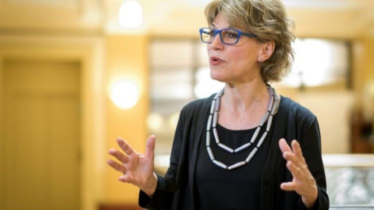 La rapporteure spéciale des Nations unies Agnès Callamard lors d'une conféfence de presse à Genève le 19 juin 2019