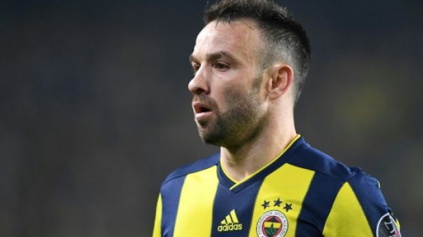 Le milieu français de Fenerbahçe, Mathieu Valbuena, lors du match de Super Ligue face à Galatasaray, à Istanbul, le 14 avril 2019 Le milieu français de Fenerbahçe, Mathieu Valbuena, lors du match de Super Ligue face à Galatasaray, à Istanbul, le 14 avril 2019