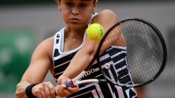 L'Australienne Ashleigh Barty lors de la finale de Roland-Garros face à la Tchèque Marketa Vondrousova, le 8 juin 2019 L'Australienne Ashleigh Barty lors de la finale de Roland-Garros face à la Tchèque Marketa Vondrousova, le 8 juin 2019