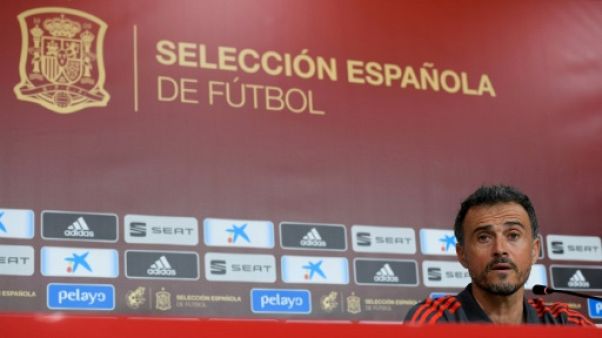 Le sélectionneur espagnol Luis Enrique en conférence de presse, à Las Palmas, le 17 novembre 2018 Le sélectionneur espagnol Luis Enrique en conférence de presse, à Las Palmas, le 17 novembre 2018
