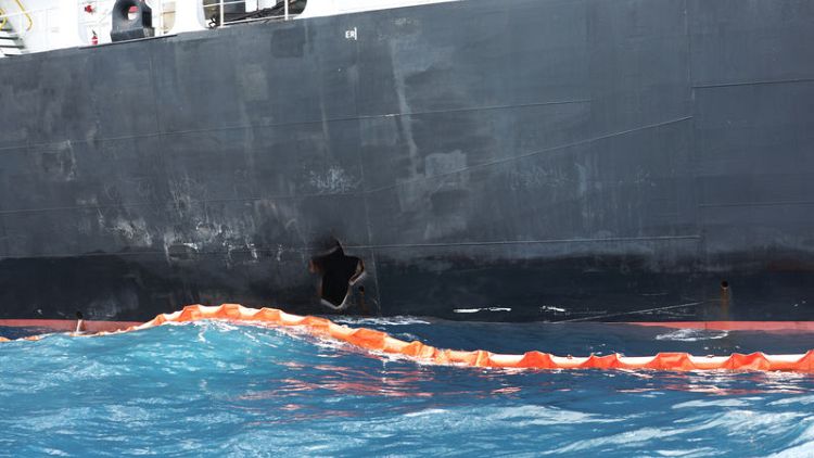 U.S. Navy says mine fragments suggest Iran behind Gulf tanker attack