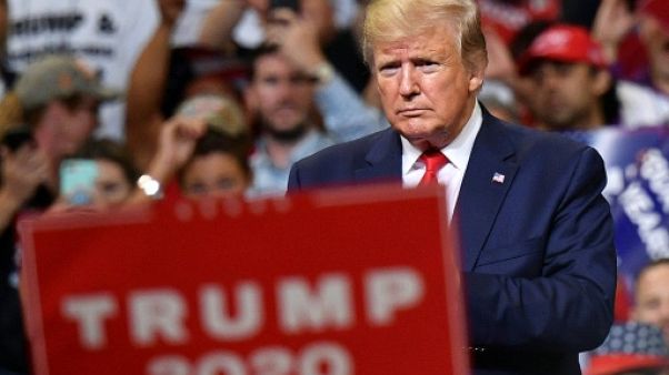 Donald Trump lors du lancement de sa campagne de réélection, à Orlando (Floride) le 18 juin 2019 Donald Trump lors du lancement de sa campagne de réélection, à Orlando (Floride) le 18 juin 2019