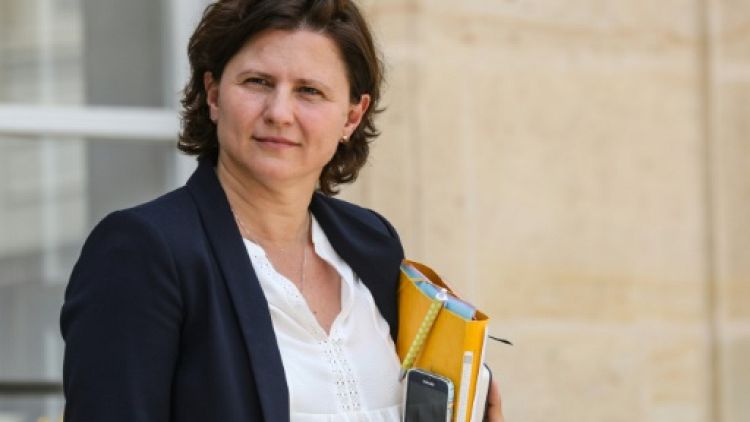 La ministre des Sports Roxana Maracineanu quitte l'Elysée à la sortie du Conseil des ministres, le 19 juin 2019 à Paris 