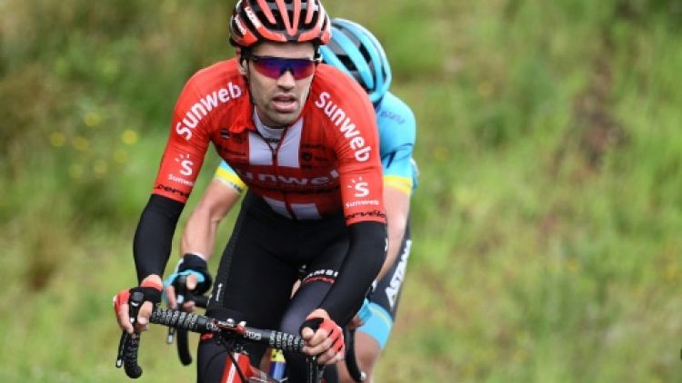 Le Néerlandais Tom Dumoulin lors de la 2e étape du Critérium du Dauphiné, le 10 juin 2019 à Craponne-sur-Arzon (Haute-Loire)