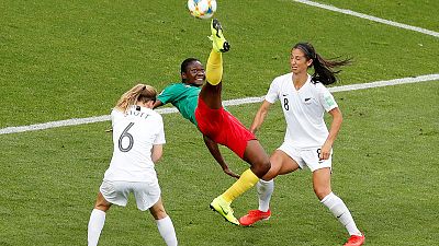 Nchout sends Cameroon through with last kick of game Nchout sends Cameroon through with last kick of game