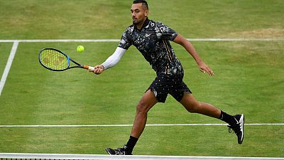 Kyrgios blasts officials after 'rigging' rant at Queen's Kyrgios blasts officials after 'rigging' rant at Queen's
