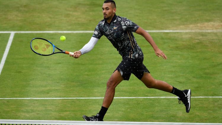 Kyrgios blasts officials after 'rigging' rant at Queen's