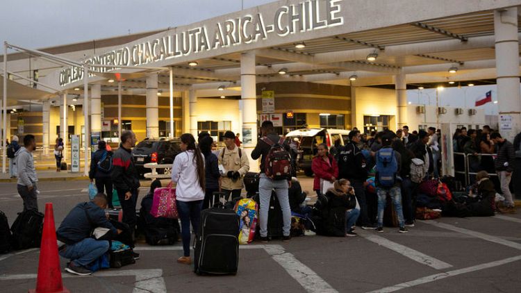 About 200 mostly Venezuelan migrants stuck at Chile-Peru border