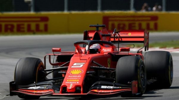L'Allemand Sebastian Vettel (Ferrari) lors du GP du Canada, à Montréal, le 9 juin 2019 L'Allemand Sebastian Vettel (Ferrari) lors du GP du Canada, à Montréal, le 9 juin 2019