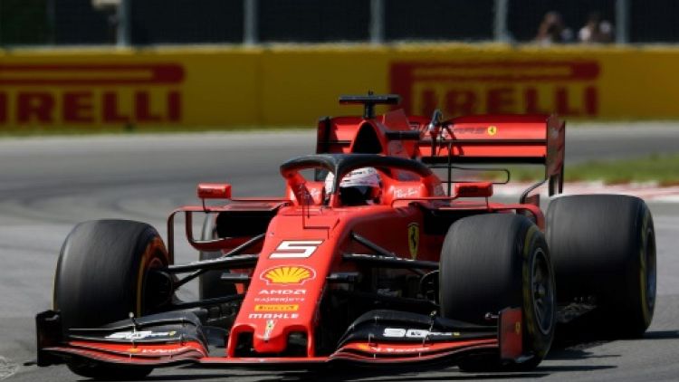 L'Allemand Sebastian Vettel (Ferrari) lors du GP du Canada, à Montréal, le 9 juin 2019
