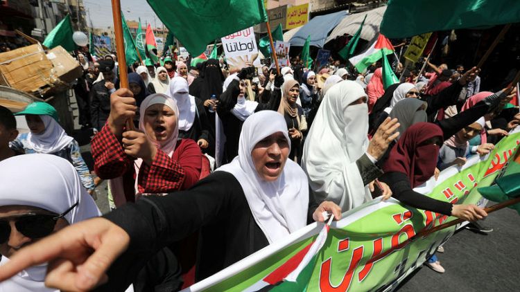 Hundreds of Jordanian Islamists protest against Trump peace plan