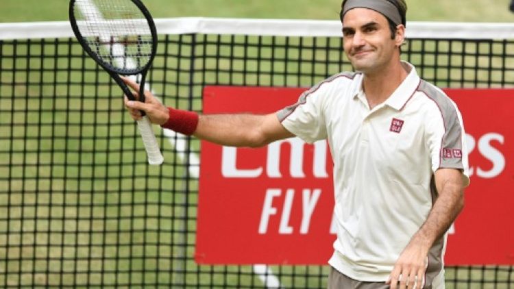 Le Suisse Roger Federer se qualifie pour les demi-finales de Halle le 21 juin 2019