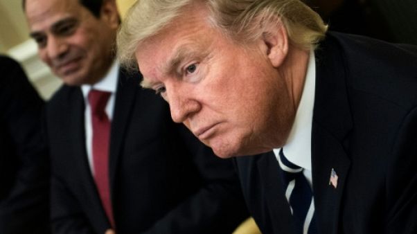 Donald Trump lors de sa rencontre avec le président égyptien Abdel Fattah al-Sissi à Washington, le 3 avril 2017 Donald Trump lors de sa rencontre avec le président égyptien Abdel Fattah al-Sissi à Washington, le 3 avril 2017