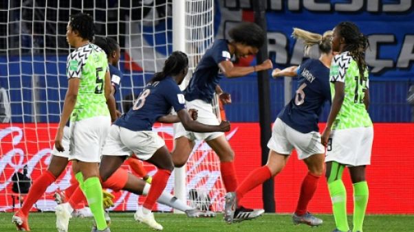 L'équipe de France reste sur un court succès sur le Nigeria, grâce à un but de Wendie Renard,le 17 juin 2019 à Rennes L'équipe de France reste sur un court succès sur le Nigeria, grâce à un but de Wendie Renard,le 17 juin 2019 à Rennes