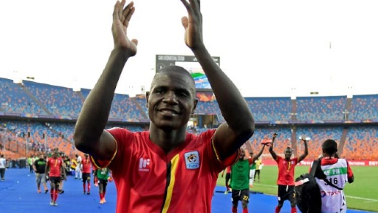 L'attaquant de l'Ouganda Patrick Kaddu buteur lors de la victoire 2-0 sur la RDC lors de la CAN le 22 juin 2019