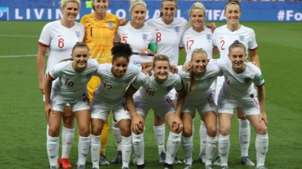 L'équipe d'Angleterre lors du match du Mondial face au Japon le 19 juin 2019 L'équipe d'Angleterre lors du match du Mondial face au Japon le 19 juin 2019