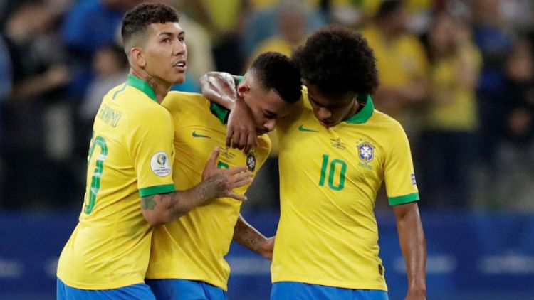 Brazil crush Peru 5-0 to reach Copa America last eight
