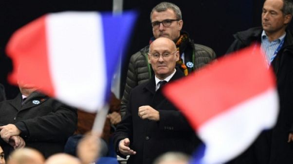 Le président de la FFR Bernard Laporte lors du match amical entre la France et la Nouvelle Zélande au Stade de France le 11 novembre 2017 Le président de la FFR Bernard Laporte lors du match amical entre la France et la Nouvelle Zélande au Stade de France le 11 novembre 2017