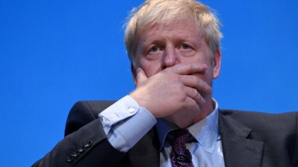 Le député britannique Boris Johnson, candidat au poste de Premier ministre, lors d'un meeting à Birmingham le 22 juin 2019 Le député britannique Boris Johnson, candidat au poste de Premier ministre, lors d'un meeting à Birmingham le 22 juin 2019