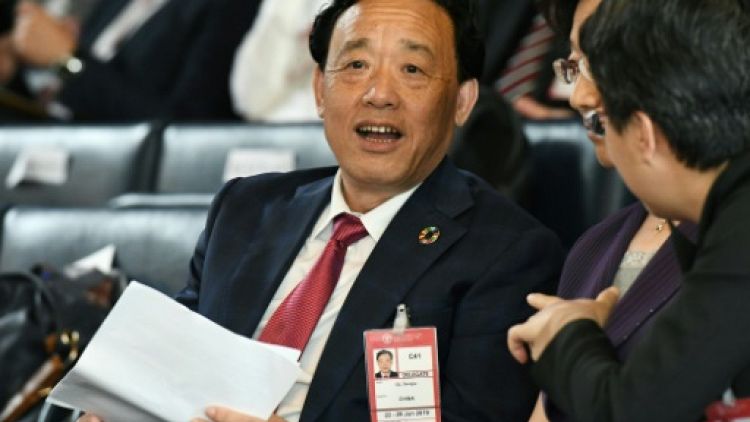 Le candidat chinois au poste de directeur général de la FAO, Qu Dongyu, le 22 juin 2019 à Rome