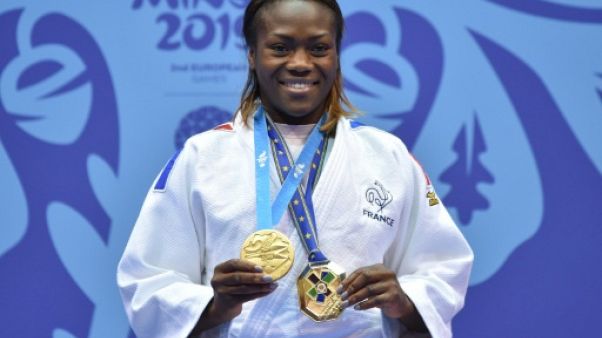La Française Clarisse Agbegnenou sacrée championne aux Jeux européens de judo à Minsk le 23 juin 2019 La Française Clarisse Agbegnenou sacrée championne aux Jeux européens de judo à Minsk le 23 juin 2019