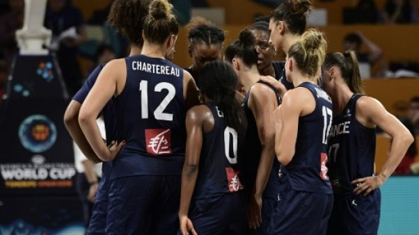 Les joueses de l'équipe de France lors d'un match de Coupe du monde aux Îles Canaries, le 28 septembre 2018 Les joueses de l'équipe de France lors d'un match de Coupe du monde aux Îles Canaries, le 28 septembre 2018