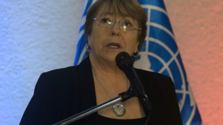 La Haut-Commissaire de l'ONU aux droits de l'Homme Michelle Bachelet à Caracas le 21 juin 2019