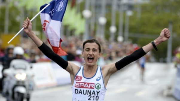 La Française Christelle Daunay sacrée championne d'Europe de marathon à Zurich le 16 août 2014 La Française Christelle Daunay sacrée championne d'Europe de marathon à Zurich le 16 août 2014
