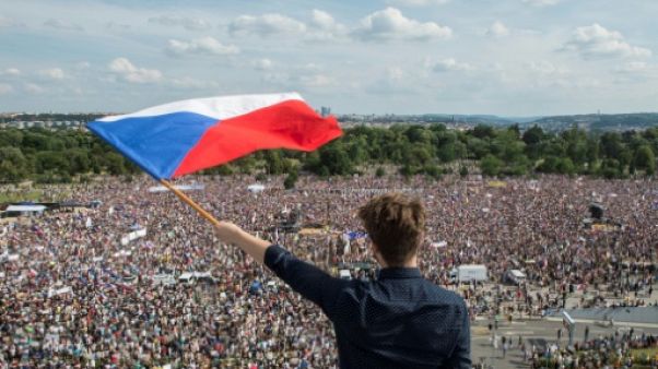 Manifestation géante à Prague le 23 juin 2019, pour réclamer la démission du Premier ministre Andrej Babis Manifestation géante à Prague le 23 juin 2019, pour réclamer la démission du Premier ministre Andrej Babis