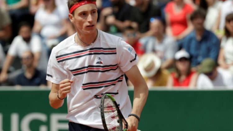Le Français Ugo Humbert au premier tour de Roland-Garros le 26 mai 2019