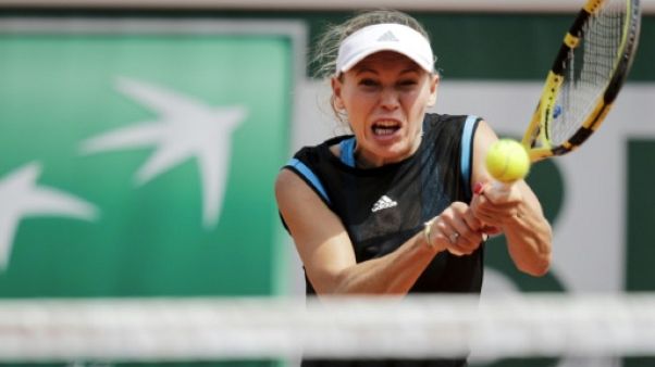 La Danoise Caroline Wozniacki lors du premier tour de Roland Garros le 27 mai 2019 La Danoise Caroline Wozniacki lors du premier tour de Roland Garros le 27 mai 2019