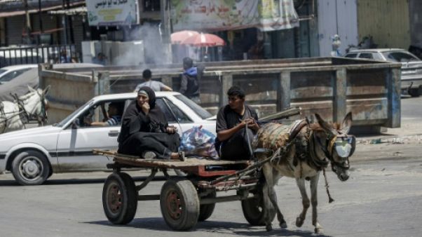 Dans un camp de réfugiés près de Rafah, dans la bande de Gaza, le 24 juin 2019 Dans un camp de réfugiés près de Rafah, dans la bande de Gaza, le 24 juin 2019