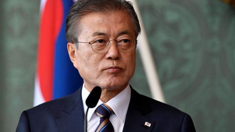 South Korea's Moon says door open for summit at G20, depends on Abe