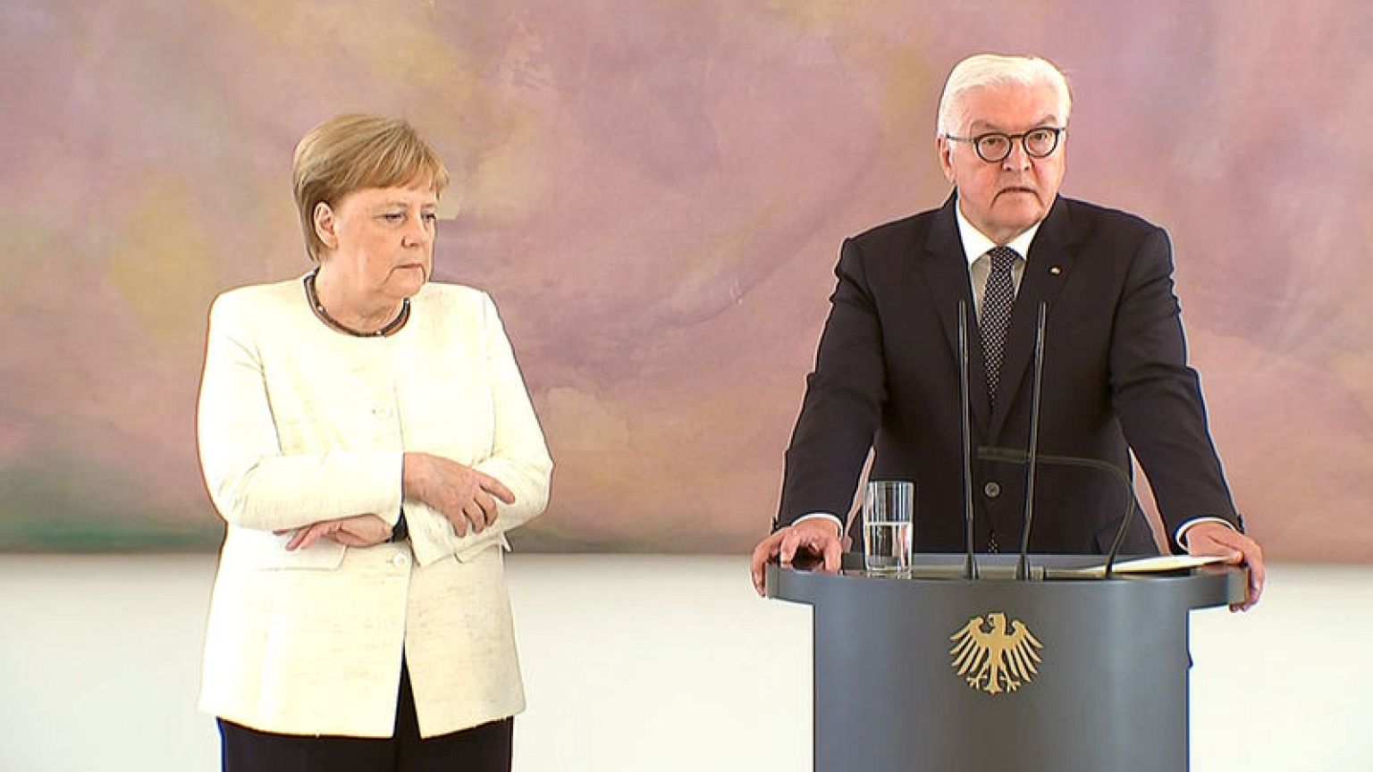 Merkel seen shaking for second time this month