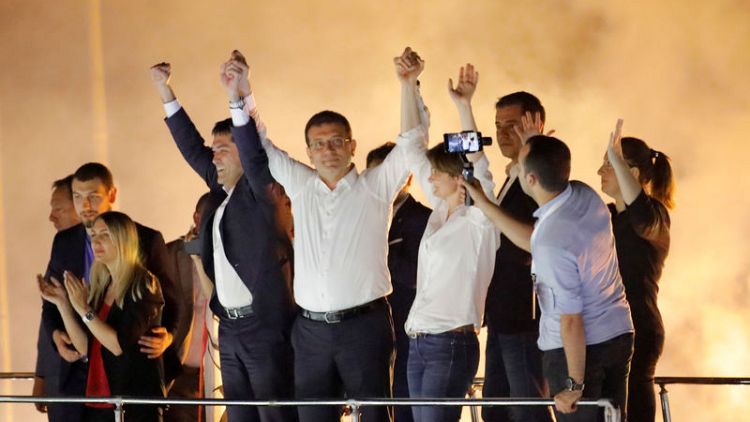 Istanbul's new mayor formally takes office - witness
