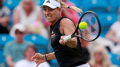 Kerber swats aside Halep to reach Eastbourne semi-finals Kerber swats aside Halep to reach Eastbourne semi-finals