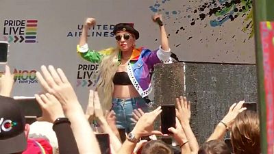 Lady Gaga fires up LGBTQ rally for Stonewall anniversary Lady Gaga fires up LGBTQ rally for Stonewall anniversary