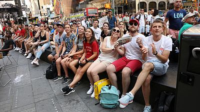 Women's World Cup fans party in New York's Times Square as U.S. tops France Women's World Cup fans party in New York's Times Square as U.S. tops France