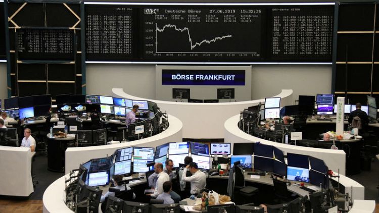 European shares retreat from two-month highs as trade fuelled rally fades