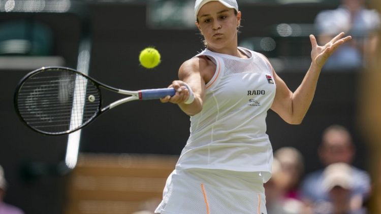 'No stress' Barty embraces number one tag at Wimbledon