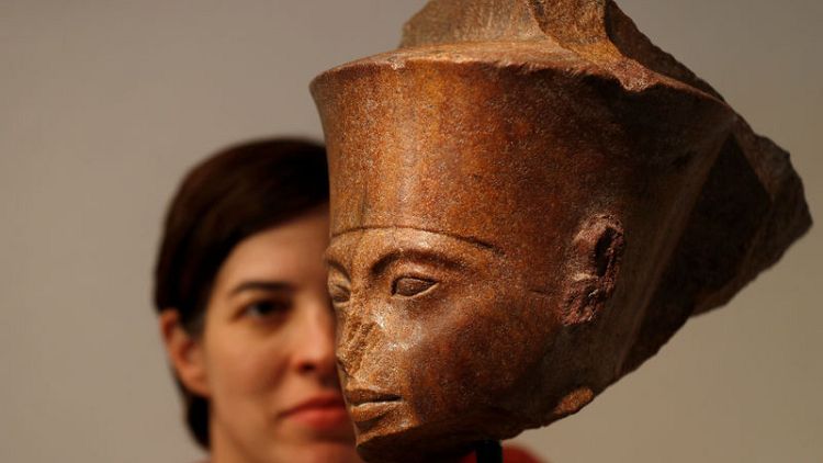 Tutankhamen head set for London auction despite Egyptian protests