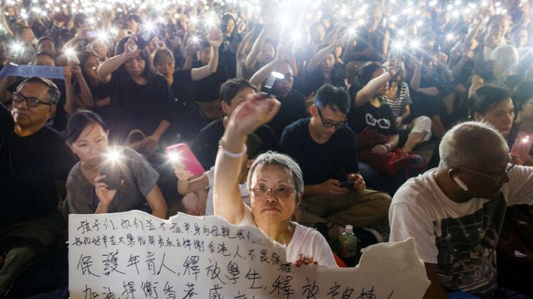 Hong Kong mothers march in support of anti-extradition students