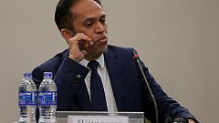 محمد حزب الله رجل الأعمال والسياسي وحاكم الإقليم الشرقي السابق يتحدث أمام لجنة برلمانية تحقق في هجمات جمعة القيامة. حزيران 2019