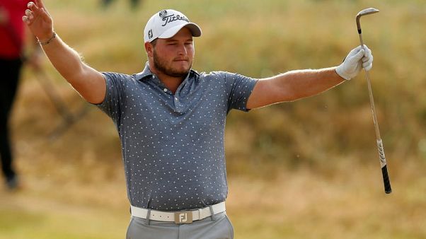 South Africa's Lombard surges into halfway lead at Irish Open South Africa's Lombard surges into halfway lead at Irish Open