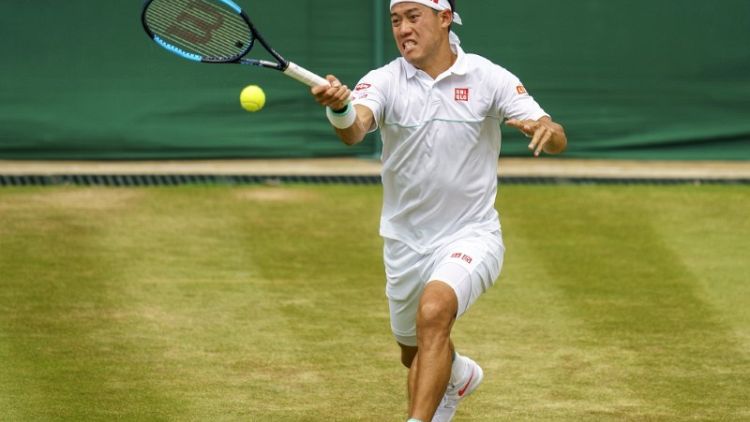 Nishikori racks up milestones at Wimbledon