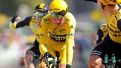 Cycling: Teunissen stays in yellow as Jumbo-Visna win Tour time trial Cycling: Teunissen stays in yellow as Jumbo-Visna win Tour time trial